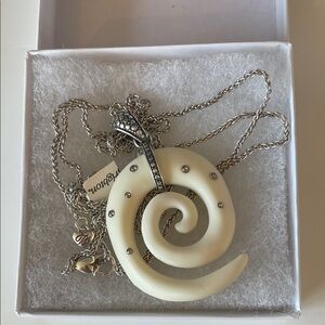 Brighton Free Spirit Cream Spiral Pendant Necklace